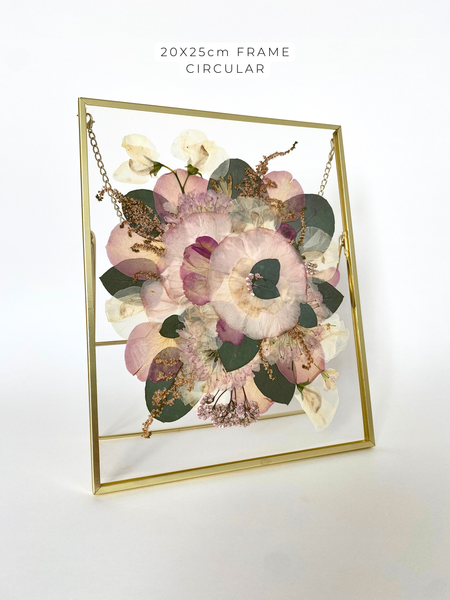 Preservation of your wedding flowers into a frame