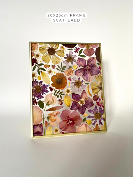 Preservation of your wedding flowers into a frame