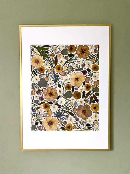 Preservation of your wedding flowers into a large frame