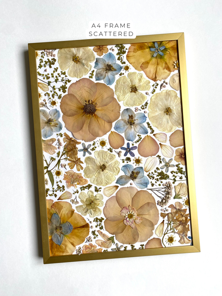 Preservation of your wedding flowers into a frame