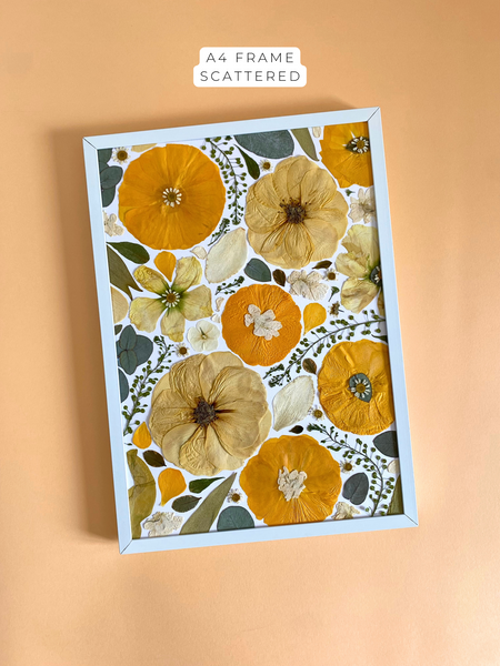 Preservation of your wedding flowers into a frame