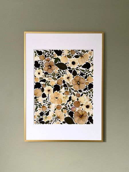 Preservation of your wedding flowers into a large frame