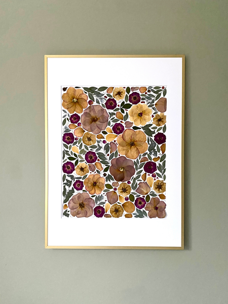 Preservation of your wedding flowers into a large frame