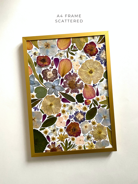 Preservation of your wedding flowers into a frame