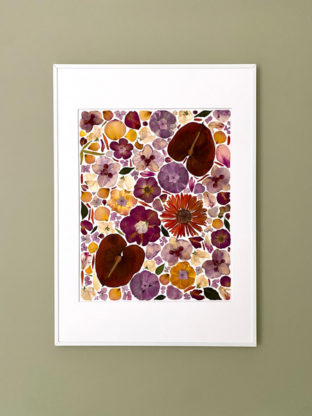 Preservation of your wedding flowers into a large frame