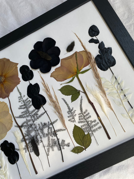 Preservation of your wedding flowers into a panoramic frame