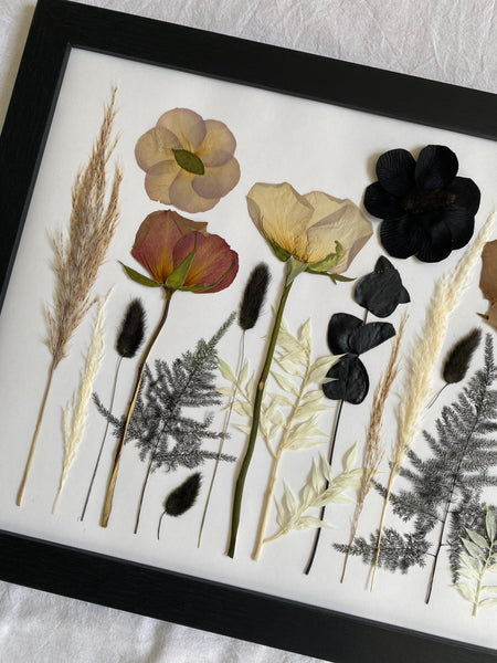 Preservation of your wedding flowers into a panoramic frame