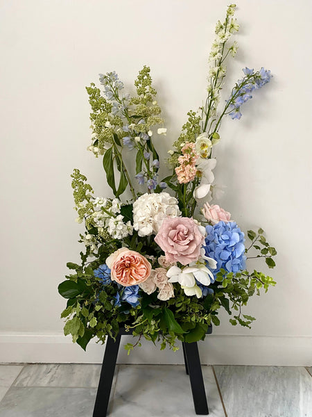 Preservation of your aisle flowers into a large frame